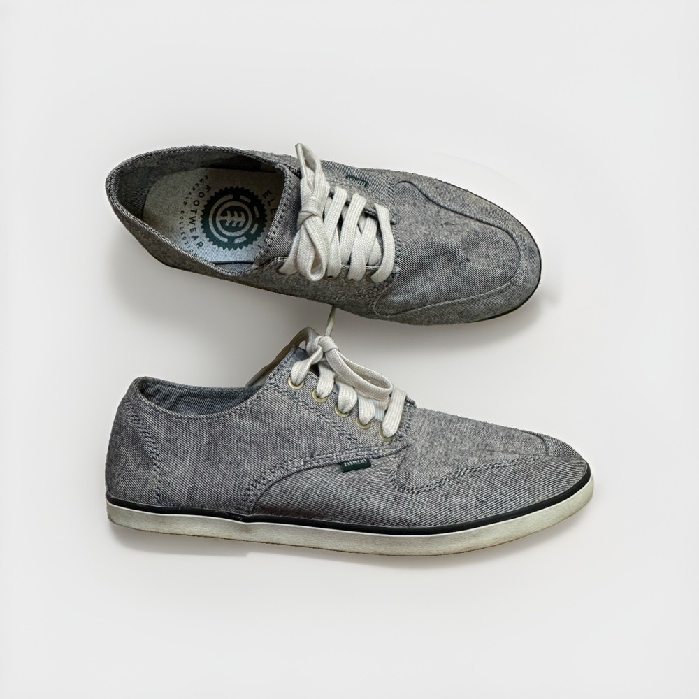 ELEMENT  Mens Footwear Canvas Skate Shoes Size 5 BOWERY Newspaper